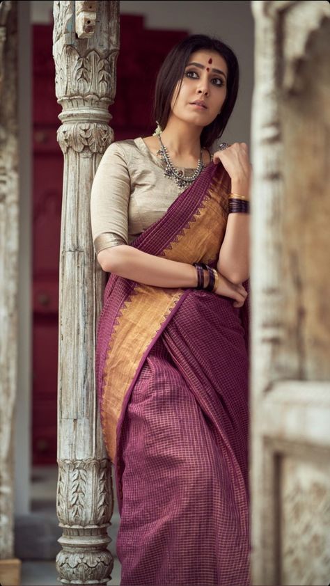 raashi khanna in a traditional saree for dussehra 2020 1 Raashi Khanna, Rashi Khanna, Saree Poses, Indian Look, Indian Photoshoot, Saree Photoshoot, Indian Photography, Indian Aesthetic, Photography Poses Women