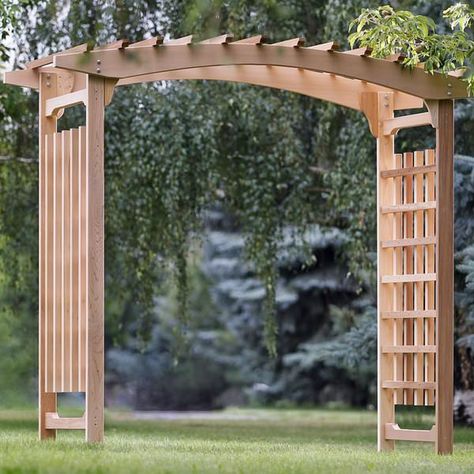 How to Build an Arbor for Your Garden | The Garden Glove Garden Entryway, Cedar Arbor, Pergola Modern, Pergola Metal, Metal Arbor, New England Arbors, Wood Arbor, Pergola Diy, Wedding Arbor