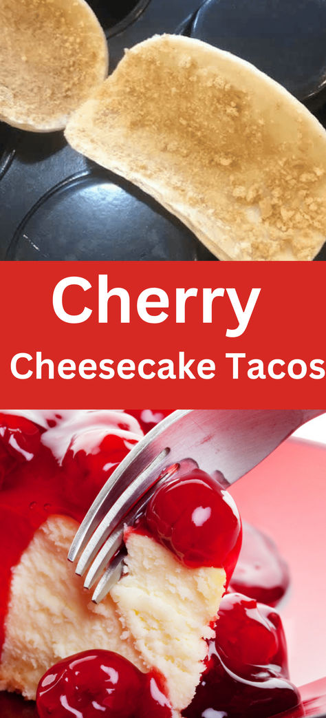 Looking for a show-stopping dessert? These Cheesecake Tacos are easy to make and perfect for any celebration or a cozy family night in! Cherry Cheesecake Tacos Recipe, Taco Night Dessert, Taco Cheesecake, Cheesecake Tacos Recipe, Cherry Cheesecake Tacos, Cheesecake Tacos, Blueberry Galette, Chili Dinner, Recipe For Air Fryer