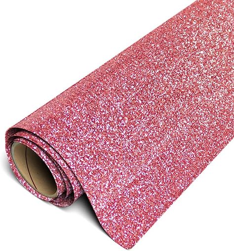 Siser Glitter HTV 11.8"x5ft Roll - Iron on Heat Transfer Vinyl (Rose Gold) Vinyl Roll, Glitter Heat Transfer Vinyl, Glitter Flake, Vinyl Rolls, Joanns Fabric And Crafts, Scrapbook Paper Crafts, Transfer Vinyl, Sewing Stores, Heat Transfer Vinyl