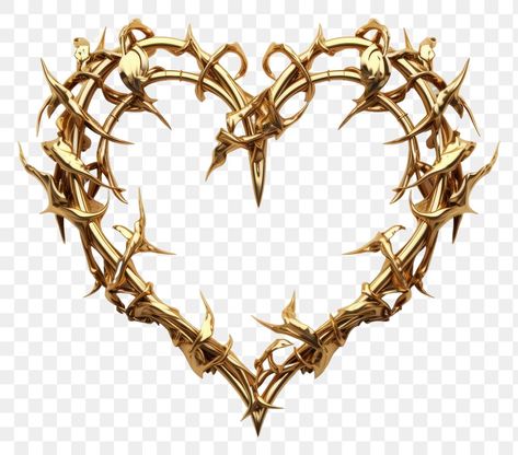 Png Heart, 3d Png, Wearable Art, White Background, Gold Jewelry, Gold, Art