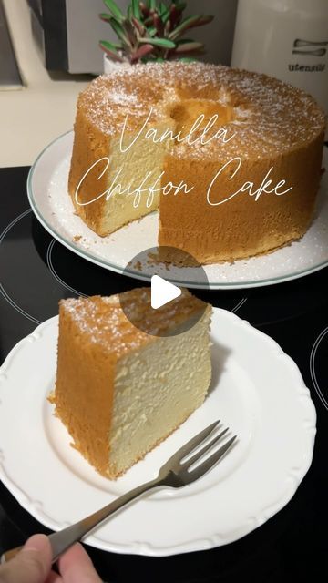 Vanilla Chiffon Cake Recipe, Chiffon Cake Recipe, Cotton Cake, Biscotti Recipe, Layer Cakes, Chiffon Cake, Cake Frosting, Dinner Rolls, Frosting