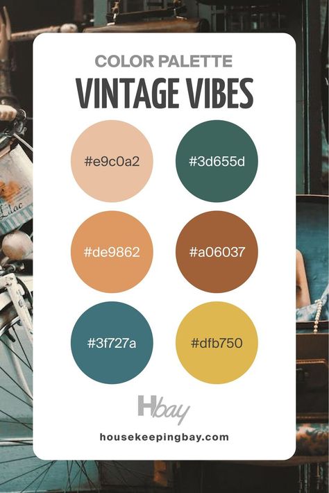 Vintage Vibes Yellow Color Palette Boho Vintage Color Palette, Mustard Pallete Color, Retro Boho Color Palette, Vintage Color Combinations, Retro Aesthetic Color Palette, Vintage Color Palette 1950s, Mustard Color Palette, Mustard Color Scheme, Gym Interiors