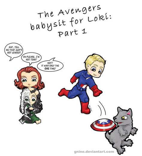 Avengers baby sit for Loki Loki's Children, Loki Son, Baby Loki, Loki And Sigyn, Stop Drawing, Superfamily Avengers, Loki God Of Mischief, Loki Avengers, Loki Art