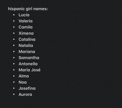 some girl names i really like :> Latina Last Names, Spanish Female Names, Mexican Last Names, Spanish Names Girl, Latin Female Names, Hispanic Last Names, Hispanic Girl Names, Latino Names, Latina Names