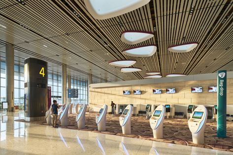 Airport Interior Design, Airport Interior, Airport Architecture, Airport Check In, Changi Airport, Airport Design, Airport Lounge, Airports Terminal, Lounge Design