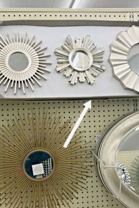 how to make a beautiful diy ceiling medallion for cheap. Repurpose a round mirror diy idea. Cheap and easy light fixture upgrade. #repurposemirror #lightfixtureupdatediy #diyceilingmedallion Sunburst Light Diy, Sunburst Ceiling Medallion, Star Ceiling Medallion, Starburst Ceiling Medallion, Diy Sunburst Light Fixture, Diy Ceiling Light Cover Ideas, Round Mirror Diy, Diy Ceiling Medallion, Ceiling Medallion Ideas