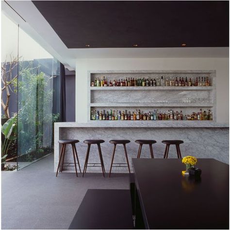 Minimalist Bar. Modern Home Bar Designs, Grilling Area, Modern Home Bar, Home Bar Design, Marble Bar, Home Bar Designs, Contemporary Bar, High Design, Bar Room