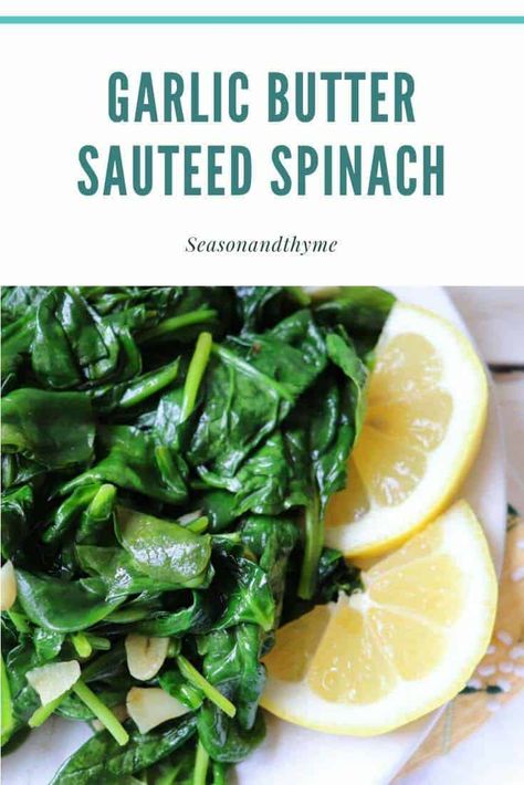 Sauteed Spinach Garlic, Steakhouse Creamed Spinach, Quick Side Dish, Quick Side Dishes, Sauteed Spinach, Creamed Spinach, Spinach Recipes, Spinach Leaves, Spinach And Cheese