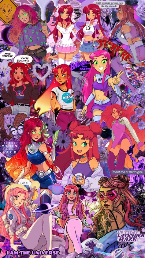 #starfire #purple #lavender Starfire Aesthetic, Pixel Animation, Teen Titan, H.e.r Aesthetic, Monster High Characters, Female Hero, Tablet Wallpaper, Teen Titans Go, Cartoon Icons