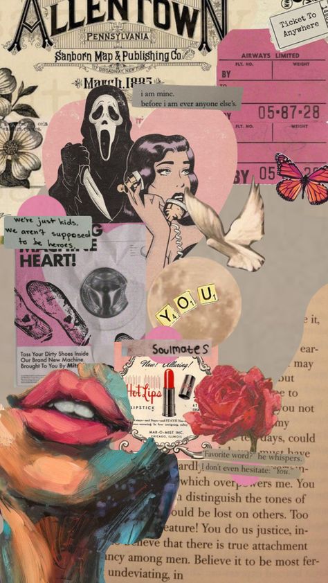 Random Collage Art, Collage Journal Aesthetic, Retro Collage Wallpaper, Book Collage Aesthetic, Aesthetic Images For Wall Collage, Collage Inspo Aesthetic, Background For Collage, Photos For Collage, Cute Collage Wallpaper