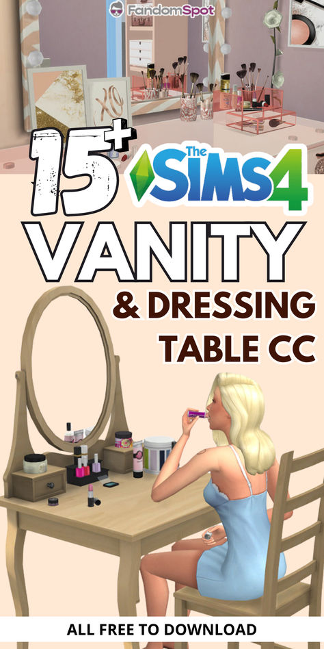 Ts4 Cc Makeup Clutter, Sims 4 Makeup Vanity, Ravasheen Sims 4, Vanity Table Sims 4 Cc, Vanity Cc Sims 4, Sims Vanity, Sims 4 Vanity Table, Sims 4 Dressing Table, Sims 4 Cc Vanity