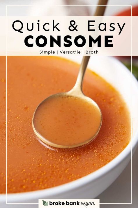 Dip For Tacos, Consomme Recipe, Vegan Breakfast Casserole, Fried Tacos, Tomato Broth, Broth Recipes, Gluten Free Eating, Easy Vegan, Plant Based Recipes