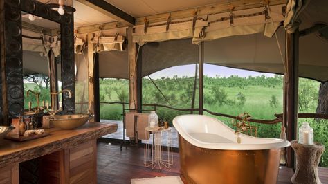 Somalisa Lodge, Zimbabwe Tree Camping, Wilderness Retreat, Tent Living, Vintage Safari, Best Bathtubs, Safari Chic, Okavango Delta, Luxury Safari, Burj Al Arab