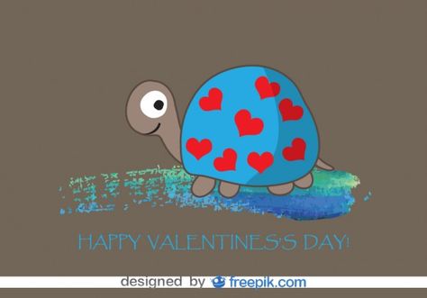 . Turtle Cartoon, Valentine Images, Cartoon Pictures, Painted Stones, Cartoon Pics, Stone Painting, Turtles, Happy Valentines Day, Happy Valentine