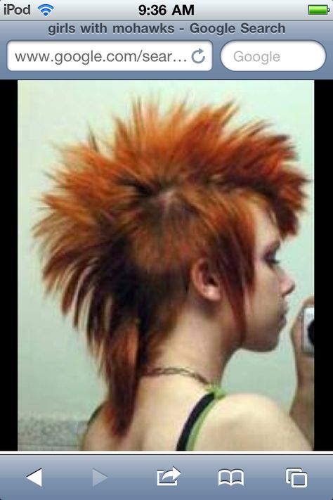 I want this so badly Punk Haircut, Punk Mohawk, Bright Hair Colors, Mohawk Hairstyles, Knoxville Tennessee, Punk Hair, Bright Hair, Punk Girl, Alternative Hair