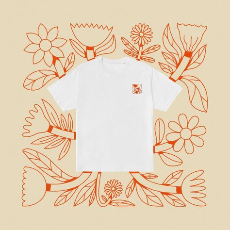 Picked some flowers for a t-shirt 🧡 I made a t-shirt in collaboration with @everpresshq 🌼 It is now available for 18 days, find it via link in my bio 🧡 . . . #flower #flowerillustration #flowertshirt #tshirt #flowerdrawing #flowers #digitalillustration #floralillustration Flowers Tshirt Design, Shirt Illustration Design, Flower Shirt Design, T Shirt Design Illustration, T Shirt Illustration, T-shirt Design Illustration, Graphic Shirt Design, Cool T Shirt Designs, Tshirt Illustration