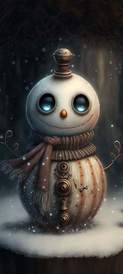 Snowman Artwork, Gothic Christmas Wallpaper, Christmas Wallpaper Snowmen, Creepy Christmas Wallpaper, Snowman Iphone Wallpaper, Evil Snowman, Scary Snowman, Creepy Snowman, Scary Christmas