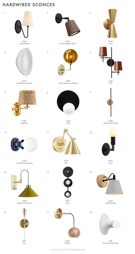 Design 101: How High To Hang Your Sconce in Every Room + 48 of Our Favorite Picks - Emily Henderson #livingroom #lighting #sconce Farmhouse Sconces, Emily Henderson Design, Wall Sconces Living Room, Black Sconces, Living Room Reveal, Sconces Living Room, Small Living Room Ideas, Wall Lighting Design, Emily Henderson