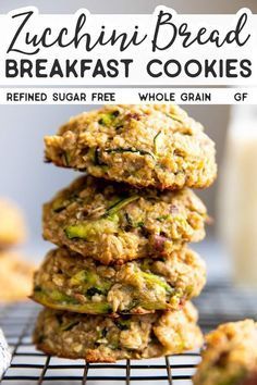 Healthy Zucchini Oatmeal Bars, Cookies With Zucchini, 1 Cup Zucchini Recipes, 1 Cup Shredded Zucchini Recipes, Keto Zucchini Cookies, Breakfast Ideas With Zucchini, Zucchini Protein Balls, What To Do With Excess Zucchini, Low Sugar Zucchini Recipes