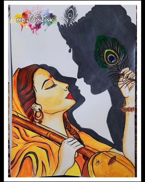 Meera, Radha krishna, Radhe Radhe, Krishna love, Saint Meera, Krishna sketch, Krishna painting, Meera sketch, Drawing, Watercolor painting, God, Hindu mythology, Painting, Art INSTAGRAM:- www.instagram.com/mb.divineink Radha Krishna Shadow Painting, Meera Krishna Drawing, Water Colour Krishna Painting, Krishna Shadow Painting, Radha Krishan Ji Drawing Easy, Meera Bai Paintings Easy, Hindu Mythology Paintings, Radha Krishna Love Drawing, Radha Painting Easy