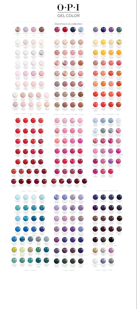 Opi Gel Color Chart, Opi Shellac Colors, Opi Colors Chart, Opi Nail Polish Color Chart, Opi Gel Nail Polish Colors, Opi Polish Colors, Opi Gel Nail Colors, Opi Gel Nail Polish, Shellac Nail Colors