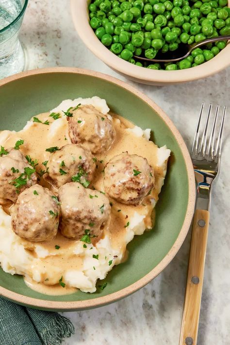 Copycat IKEA Swedish Meatballs Recipe Ikea Meatballs Recipe, Ikea Swedish Meatball Recipe, Swedish Meatball Recipe, Ikea Swedish Meatballs, Ikea Meatballs, Swedish Meatballs Recipe, Dish Ideas, Meatballs Recipe, Swedish Meatballs