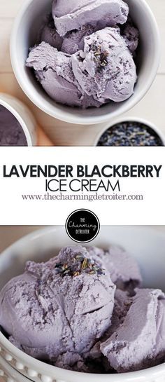 Lavender Blackberry Ice Cream: Tart blackberries are paired with fragrant lavender in this gorgeous springtime ice cream. Ice Cream Tart, Blackberry Ice Cream, Lavender Ice Cream, Coconut Dessert, Lavender Recipes, Cream Tart, Dessert Aux Fruits, Homemade Ice Cream Recipes, Ice Cream Popsicles