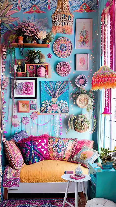 Bohemian Rhapsody of Opulence Unveiled: Elevate Your Space with Luxe Boho Touches Dreamy Furniture, Mexican Boho, Title Ideas, Colourful Living Room Decor, Casa Vintage, Colourful Living Room, Home Styles, Deco Originale, Maximalist Decor