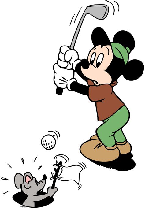 Clip art of Mickey Mouse golfing #mickeymouse Mickey Illustration, Disney Art Mickey Mouse, Golf Cart Cartoon, Donald And Daisy, Golf Cartoon, Golf Cartoons Illustrations, Golf Clip Art, Disney Golf, Golf Drawing