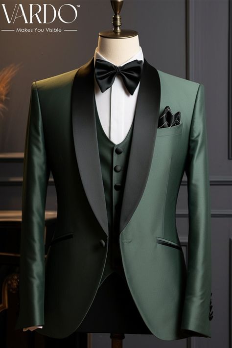 >>ORIGINAL ARTWORK AND CONTENT, PLEASE DO NOT COPY<< Men Suits, Suits For Man, Dark Green Tuxedo for Men - Classic Elegance, Wedding & Formal Events , Formal Wear for Men, Formal  piece Wedding Suit, Double Breasted, Formal Fashion Slim Fit Suit. Description: Elevate your style game with this impeccably tailored Dark Green Tuxedo for men, a timeless classic that exudes sophistication and charm. Perfect for weddings, galas, and any formal occasion, this tuxedo is meticulously crafted to make you stand out. Free shipping available for a limited time! 👔 Key Features: ✨ Stunning Dark Green Shade: This tuxedo showcases a deep, rich shade of green, giving you a unique and distinguished appearance. ✨ Precise Tailoring: Our tuxedo is expertly tailored to ensure a comfortable fit and a sharp, clea Green Tuxedo For Men, Dark Green Tuxedo, Green Suit Men, Suit Groomsmen, Green Wedding Suit, Wedding Tux, Green Tuxedo, Trendy Suits, Elegance Wedding