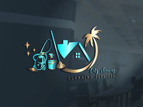 I will design clean house washing power cleaning service logo Cleaning Logo Business, Logo Design Office, Sewing Business Logo, Cleaning Company Logo, Free Business Logo, Cleaning Service Logo, House Cleaning Company, Logo Design Mockup, Logo Design Free Templates