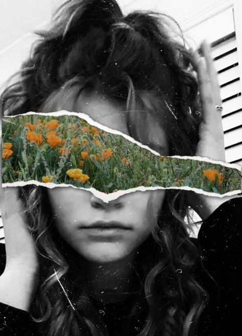 Photoshop Collage Portrait, Photography Mixed Media Art, Ripped Artwork, Creative Self Portrait Art, Collage Photography, A Level Photography, Collage Portrait, Photography Collage, Collage Art Projects