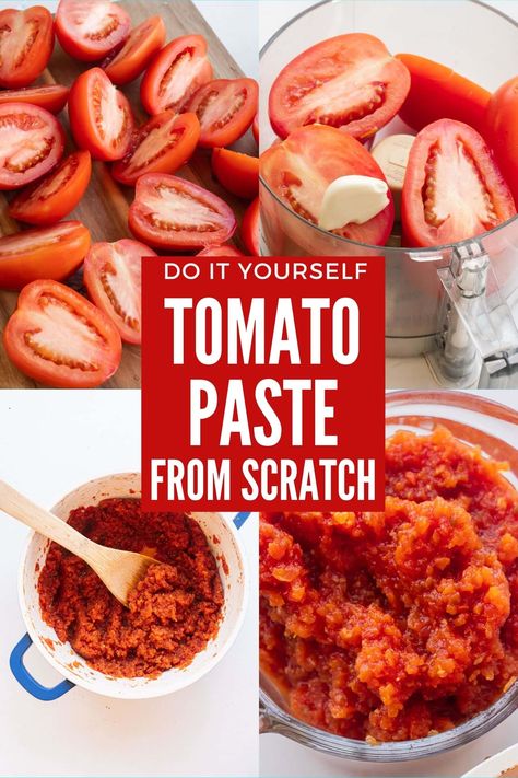 Homemade Tomato Paste, Tomato Paste Recipe, Fresh Tomato Recipes, Garden Tomatoes, Canning Vegetables, Paste Recipe, Harvest Recipes, Canning Tomatoes, Healthy Homemade Recipes