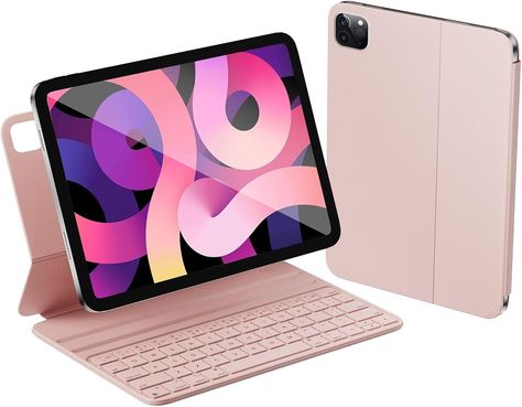 HOU iPad Air 5th Generation Case Keyboard(2022),iPad pro 11 inch case with Keyboard(4th/3rd/2nd/1st),iPad Air 4th Generation Case with Keyboard,Folio,Slim,Magnetic Charging,Adjustable Angle, Pink : Amazon.ca: Electronics Ipad Pro 11 Inch, Pink Amazon, Electronic Musical Instruments, Pink Cases, Keyboard Case, Case For Ipad, 2024 Christmas, Adobe Creative Cloud, Car Speakers