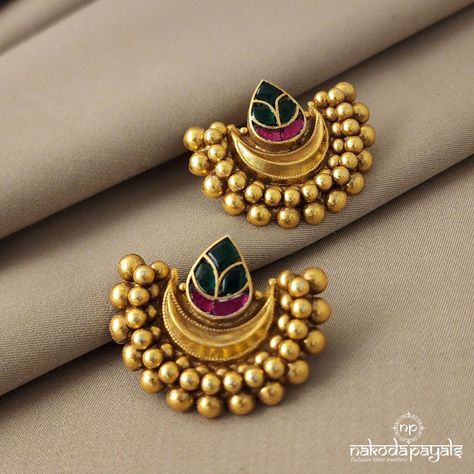 Silver Gold Plated Earrings – Page 10 – Nakoda Payals Maharashtrian Earrings Gold, Traditional Jeweled Gold-plated Earrings, Gold Meenakari Earrings For Festivals, Bollywood Style Silver Gold Plated Earrings, Maharashtrian Earrings, Traditional Gold Earrings, Banglow Design, Silver Brass Earrings With Meenakari, Earrings Gold Indian