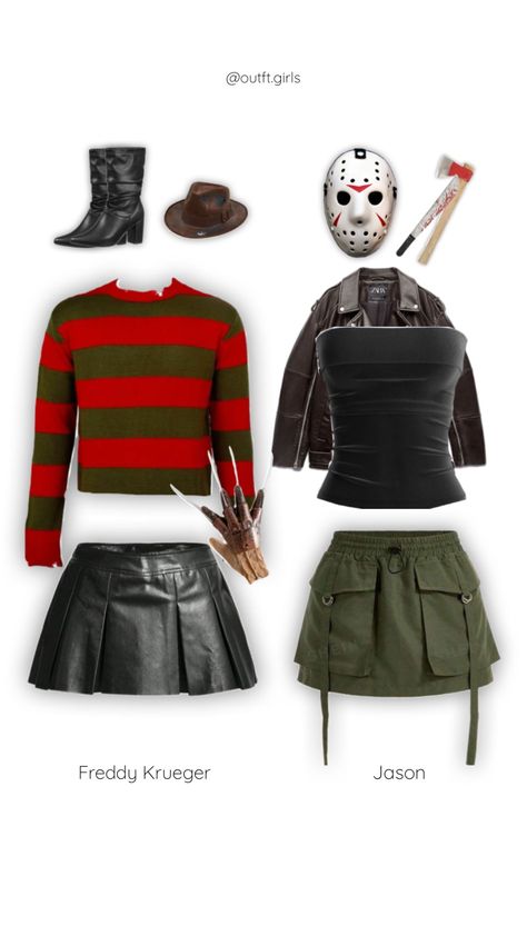 @outft Fantasia Freddy Krueger, Biker Halloween Costume, Hot Halloween Costumes Women, Horror Halloween Costumes, Spirit Week Outfits, Halloween Costumes To Make, Carnaval Costume, Classy Halloween Costumes, Clever Halloween Costumes