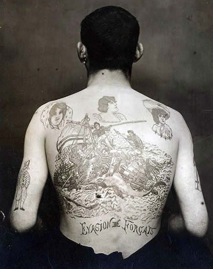 Tattoo History - France - Italy Tattoo Images - History of Tattoos and Tattooing Worldwide 19th Century Tattoo, History Of Tattoos, Tattooing Machine, Historical Tattoos, Tattoo Photoshoot, Tattoo Museum, Italy Tattoo, Master Tattoo, Italian Tattoos