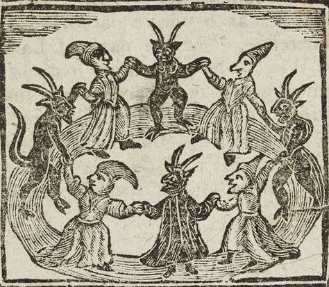 witches with animal heads flying. in another medieval woodcut ... Courses Aesthetic, Witches Aesthetic, Medieval Witch, Paranormal Pictures, Ashmolean Museum, Witch Drawing, Woodcut Art, Traditional Witchcraft, Salem Witch Trials