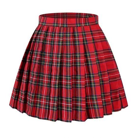 9aa42b31882ec039965f3c4923ce901bdesc42190600ri Red Plaid Skirt, Rok Mini, High Waisted Pleated Skirt, Plaid Skirt, Cute Skirts, Plaid Skirts, Teen Fashion Outfits, Red Plaid, Cute Casual Outfits