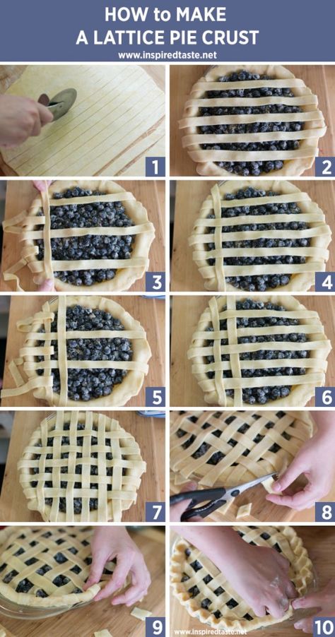 Everything you need to know about Pie Crust - Your Cup of Cake Pie Crust Dessert, Pie Crust Art, Lattice Pie Crust, Lattice Crust, Lattice Pie, Pie Crust Designs, Pie Decoration, Authentic Mexican Recipes, Pies Art