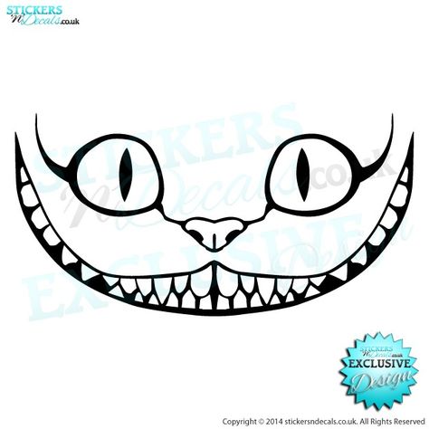 Disney Alice In Wonderland - The Cheshire Cat - Character Wall Art - Vinyl Wall Decal - Window Sticker - Disney Wall Art Cheshire Cat Pumpkin, Cat Pumpkin Stencil, Cheshire Cat Tattoo, Cat Pumpkin Carving, Cheshire Cat Smile, Stickers Disney, Disney Wall Art, The Cheshire Cat, Wonderland Tattoo