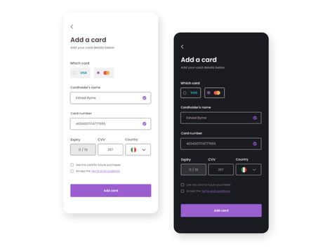 Credit card checkout form by Dave on Dribbble Form Ui, Ui Forms, Card Ui, Credit Card Hacks, Credit Card Application, Credit Card App, Credit Card Balance, Banking App, Black Card