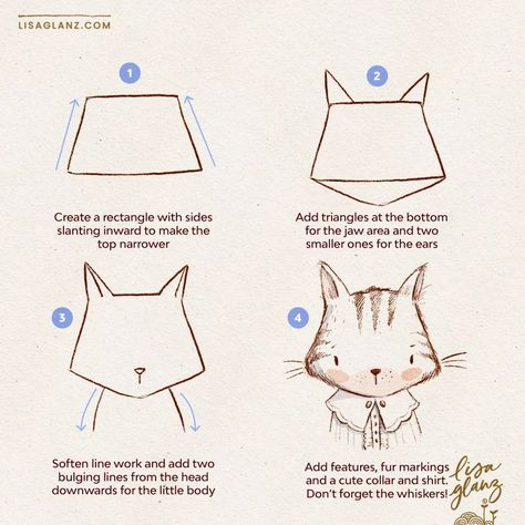 How to draw a cute kitten portrait 🐈 😀  . . #howtodraw #learntodraw #easydrawingtutorial #howtodrawcute #howtodrawanimals #howtodrawbirds Cat Watercolor Illustration, Best Illustrators, How Drawing, How To Draw A Cat Easy, How To Draw A Cat, How To Draw For Kids, How To Draw, Drawing Pets, How To Draw Portraits