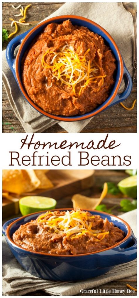 Freeze Meals, Homemade Ciabatta Bread, Refried Bean, Canning Refried Beans, Homemade Refried Beans, Chili Relleno, Mexican Menu, Tamale Recipe, Homemade Mixes