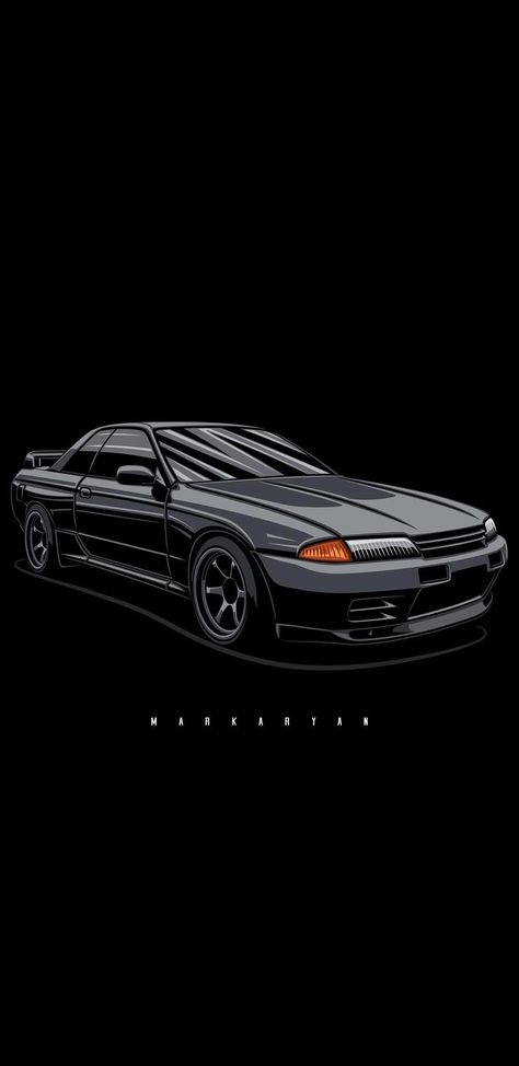 Skyline R32 Wallpaper Iphone, Nissan Skyline Wallpaper Iphone, Gtr 34 Nissan Skyline Wallpaper, Jdm Art Wallpaper, Nissan Gtr R35 Artwork, Jdm Illustration Wallpaper, Cool Car Stickers, R32 Skyline, Car Iphone Wallpaper