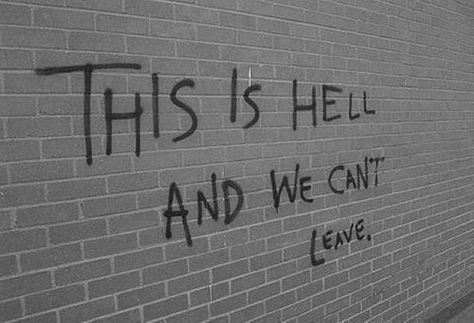 Graffiti Quotes, Behind Blue Eyes, A Brick Wall, Slenderman, American Horror Story, Brick Wall, On The Side, Danganronpa, Gate