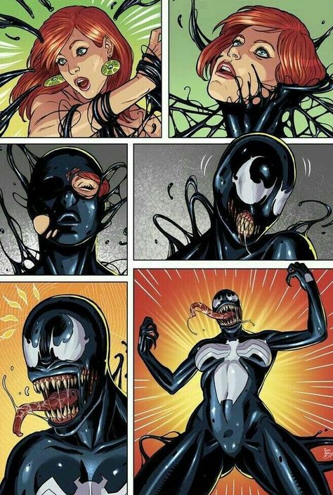 She Venom Transformation, Venom Transformation, She Venom, Venom Girl, Miss Hulk, Symbiotes Marvel, Venom Art, Venom Comics, Marvel Venom