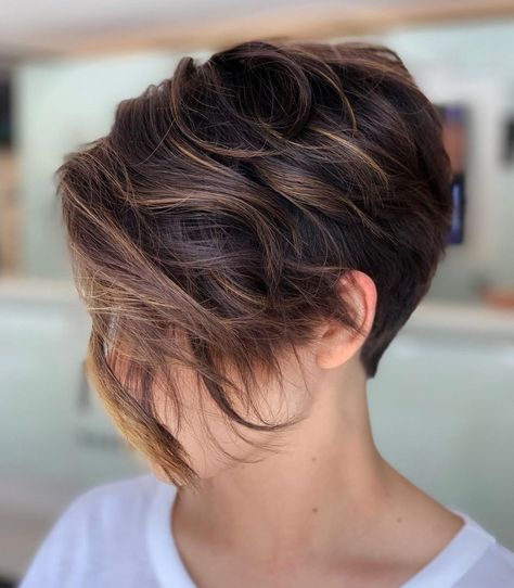 Pixie Cut With Long Bangs, Pixie Cut With Bangs, Beautiful Haircuts, Blonde Pixie Cuts, Long Bangs, Short Pixie Haircuts, Short Pixie Cut, Brown Hair With Highlights, Blonde Pixie