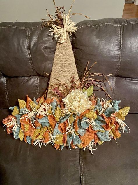 Dollar Tree Crafts & DIY with Instructions! + Freebies! 🥳 | Witch hat frame … | Facebook Witch Hat Dollar Tree Diy, Dollar Tree Witch Hat Wreath Form Ideas, Dollar Tree Witch Hat Wreath, Dollar Tree Witch Hat, Dollar Tree Crafts Diy, Hat Wreath, Door Crafts, Witch Boots, Witch Wreath